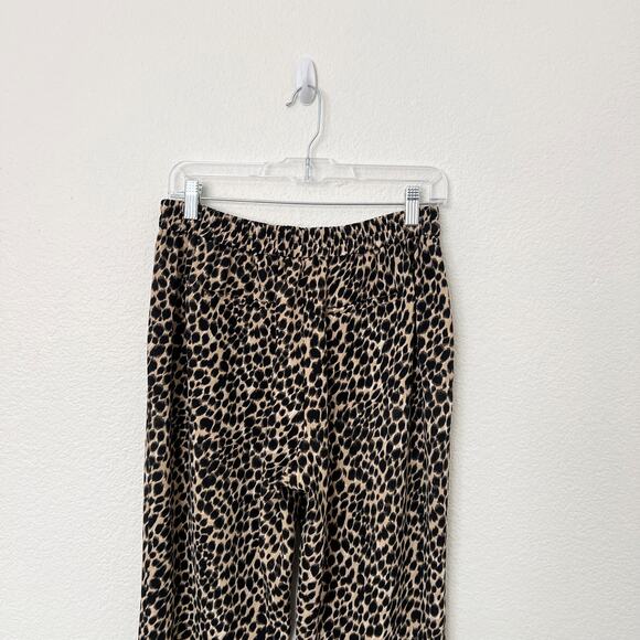 [J. Crew Factory] Jamie Pant Pull On Elastic Waist Leopard Print Trousers Size 8 - Picture 5 of 11